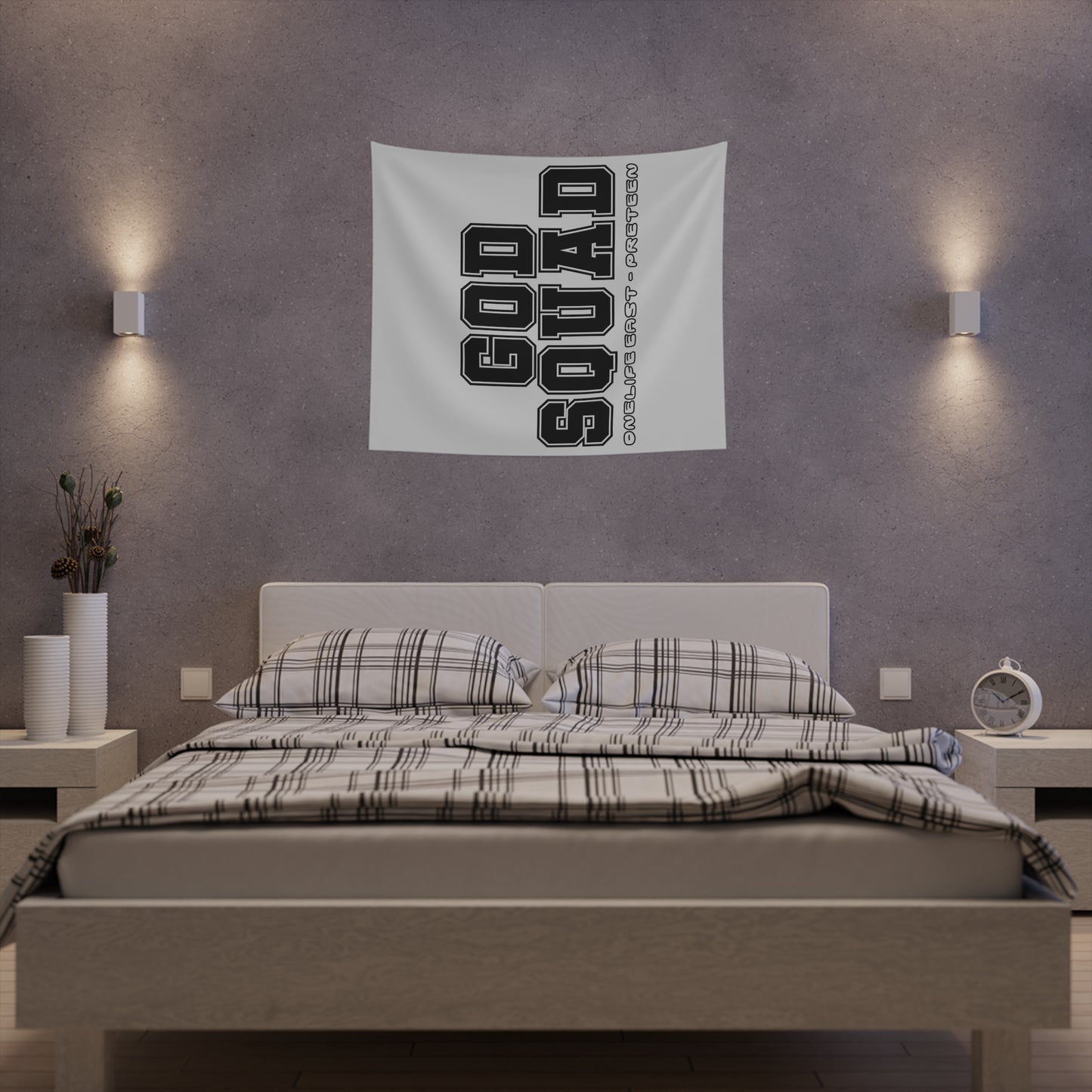 “God Squad” - Pre-Teen Room - Printed Wall Tapestry