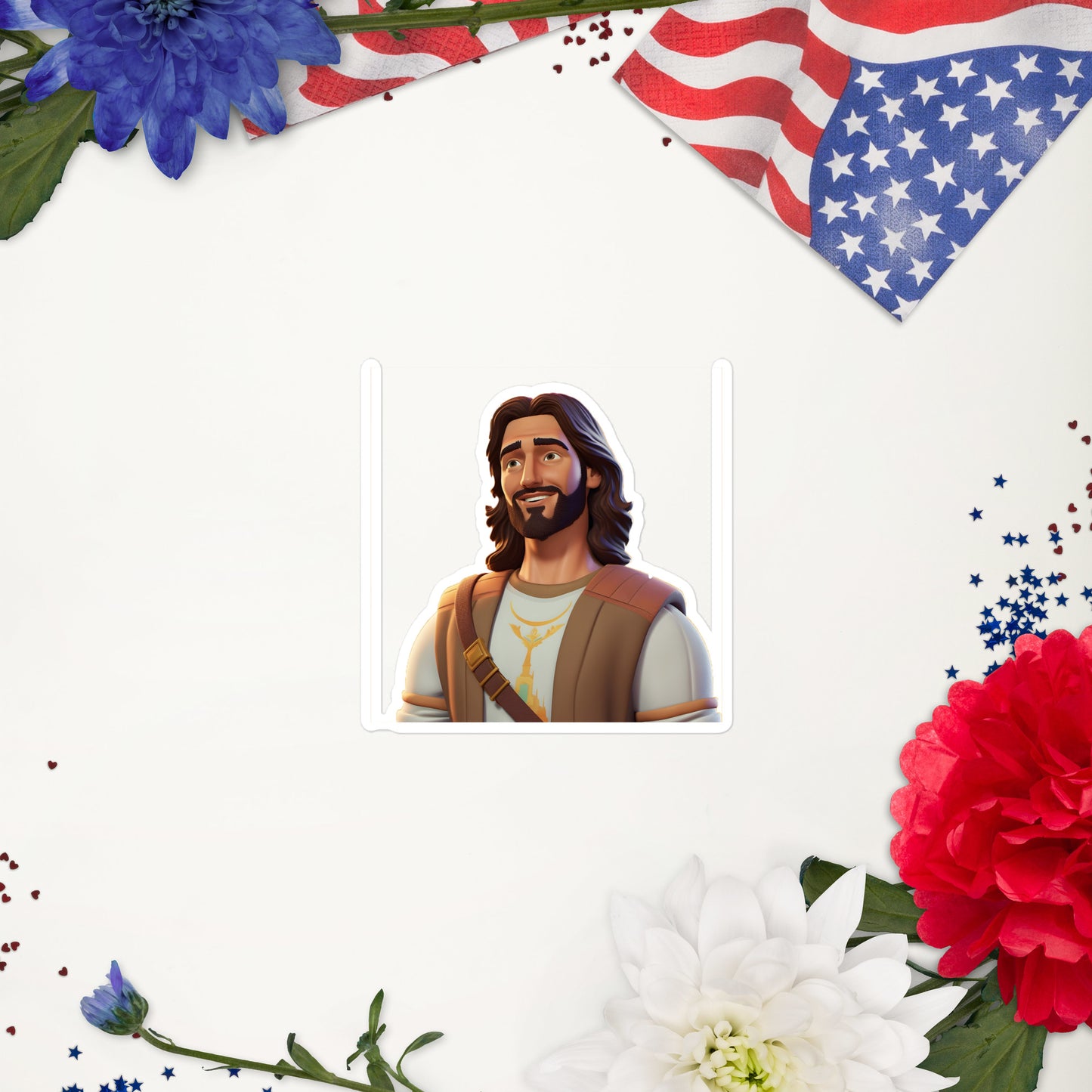 Jesus Fortnite Character 3 - Bubble-free stickers