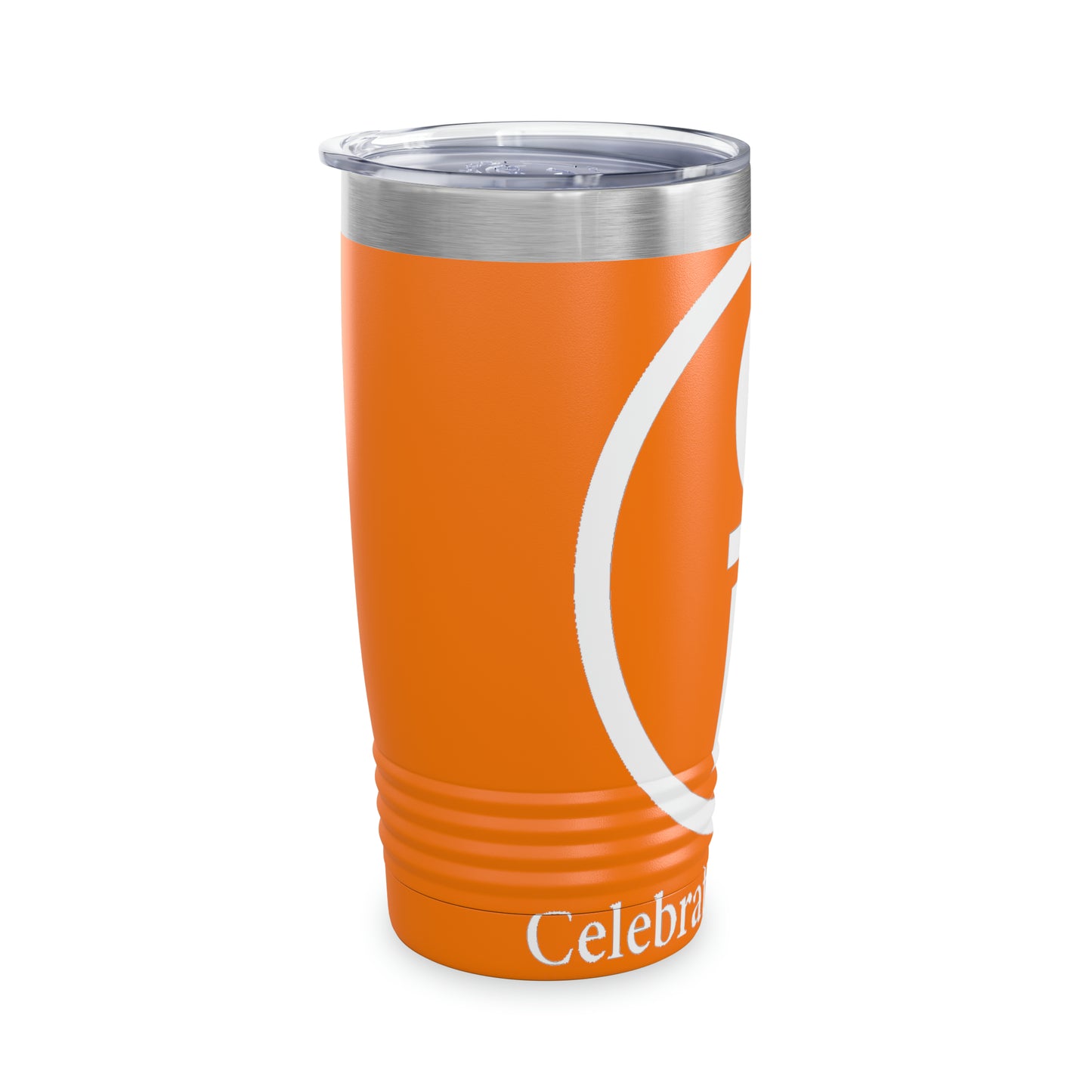 CR Celebrate Recovery Basic Logo White Ringneck Tumbler, 20oz