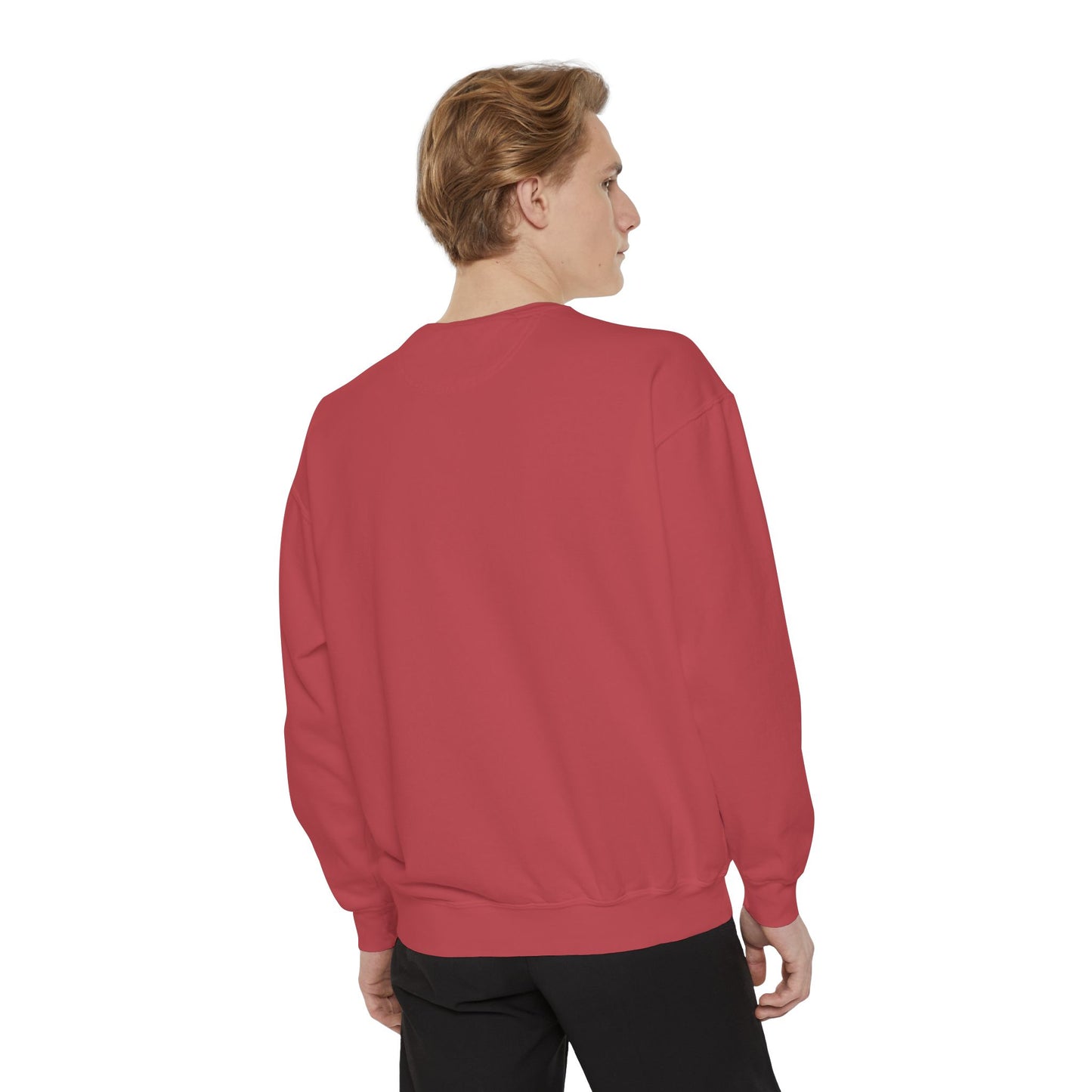 “Sip of Sacrifice” Embroidered Crewneck — Disciple Dad (Water-Into-Wine Drop Collection)