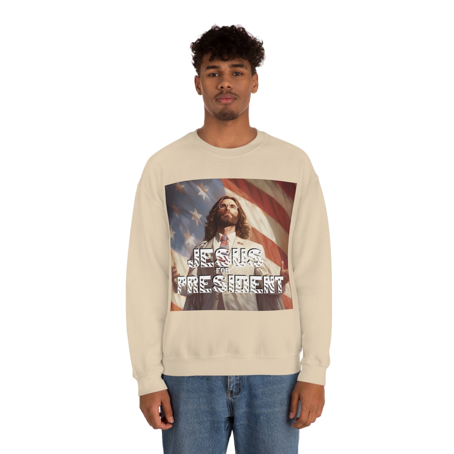 Jesus for President Unisex Heavy Blend™ Crewneck Sweatshirt
