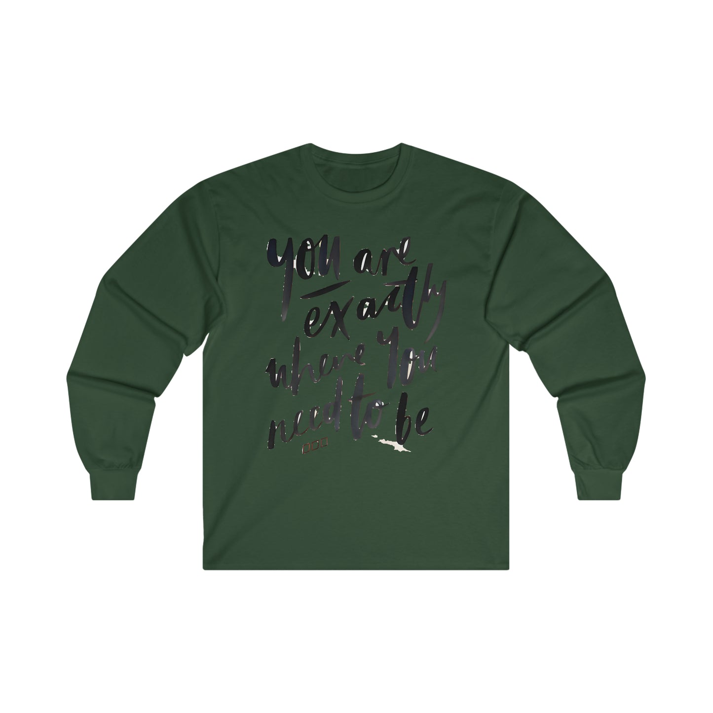 You are EXACTLY where you need to be - CR Celebrate Recovery Classic Logo - Ultra Cotton Long Sleeve Tee