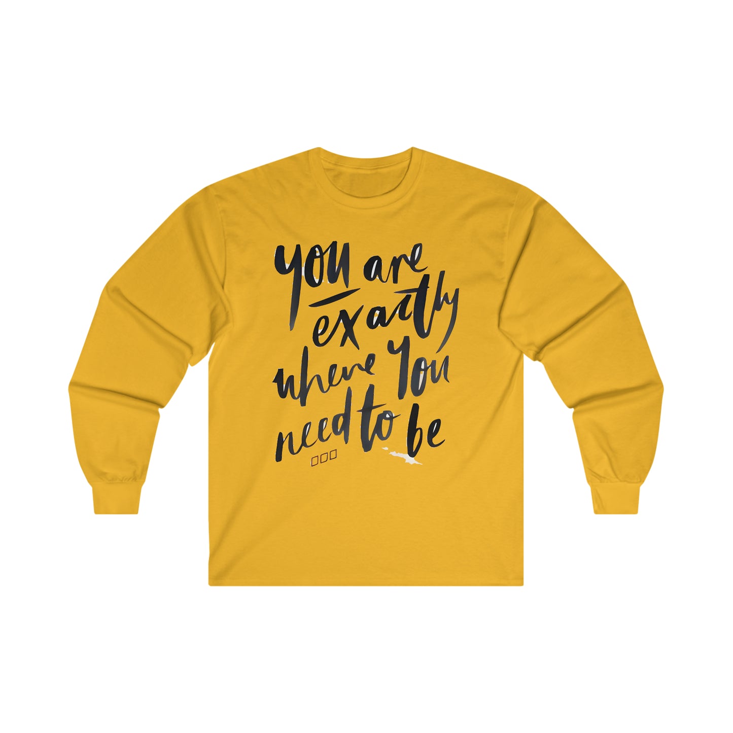 You are EXACTLY where you need to be - CR Celebrate Recovery Classic Logo - Ultra Cotton Long Sleeve Tee