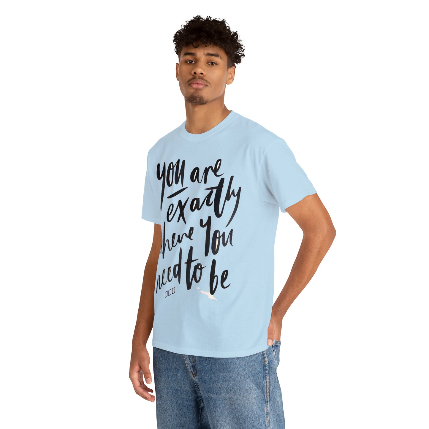 You re EXACTLY where you need to be  - CR Celebrate Recovery Classic Logo - Unisex Heavy Cotton Tee