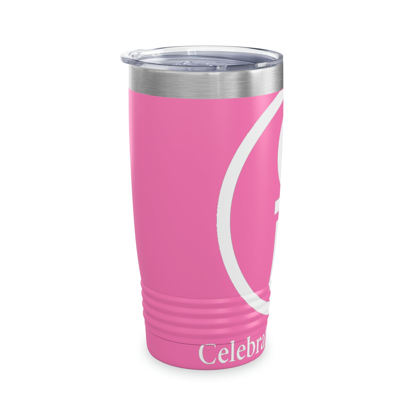CR Celebrate Recovery Basic Logo White Ringneck Tumbler, 20oz
