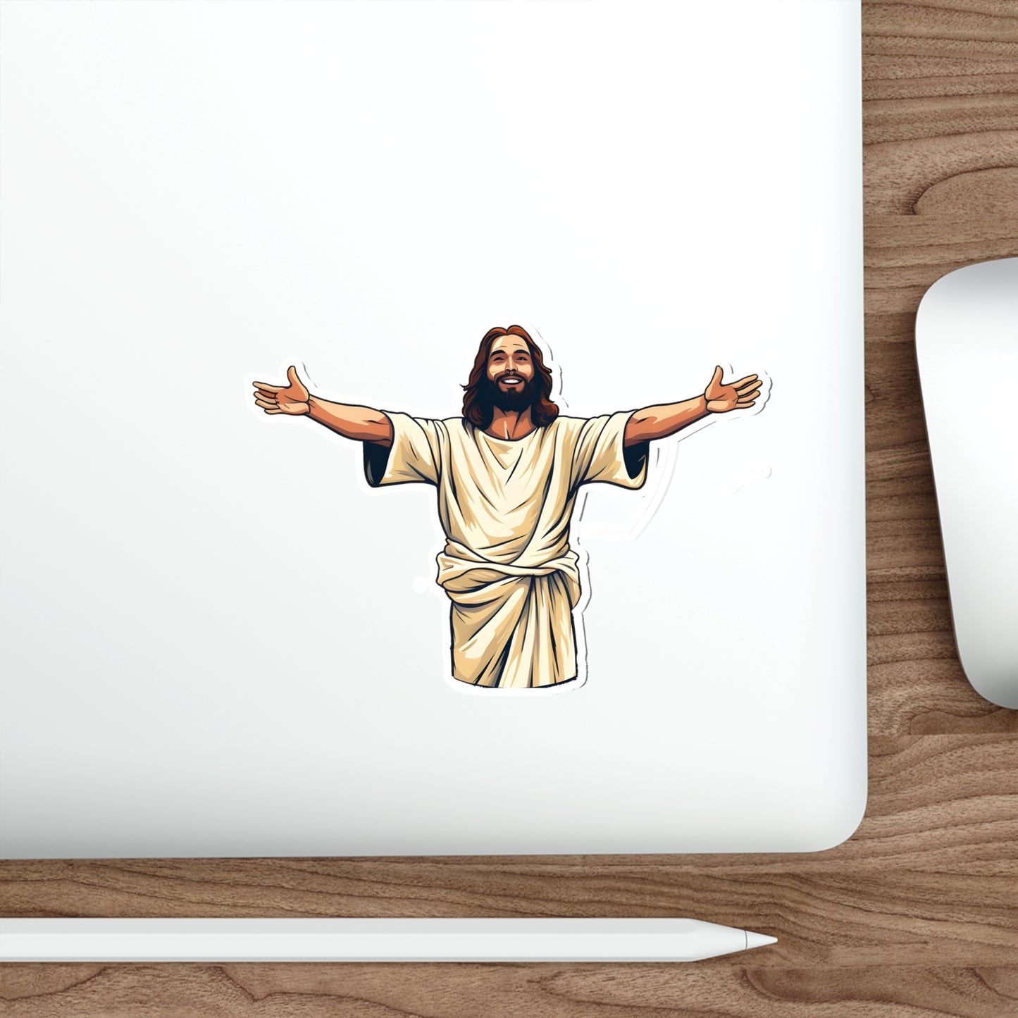 He is Waiting with Outstretched Arms to Welcome Us -2  Die-Cut Stickers (MB)