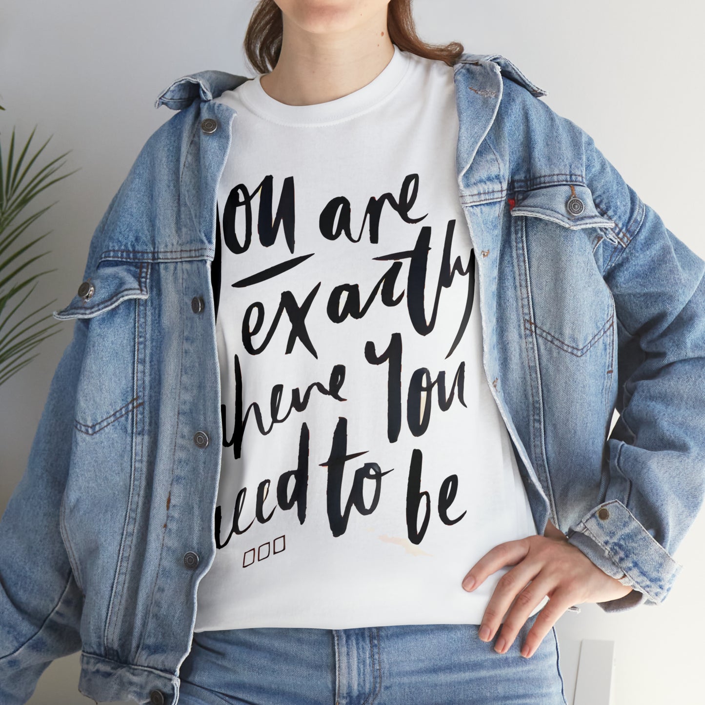 You re EXACTLY where you need to be  - CR Celebrate Recovery Classic Logo - Unisex Heavy Cotton Tee