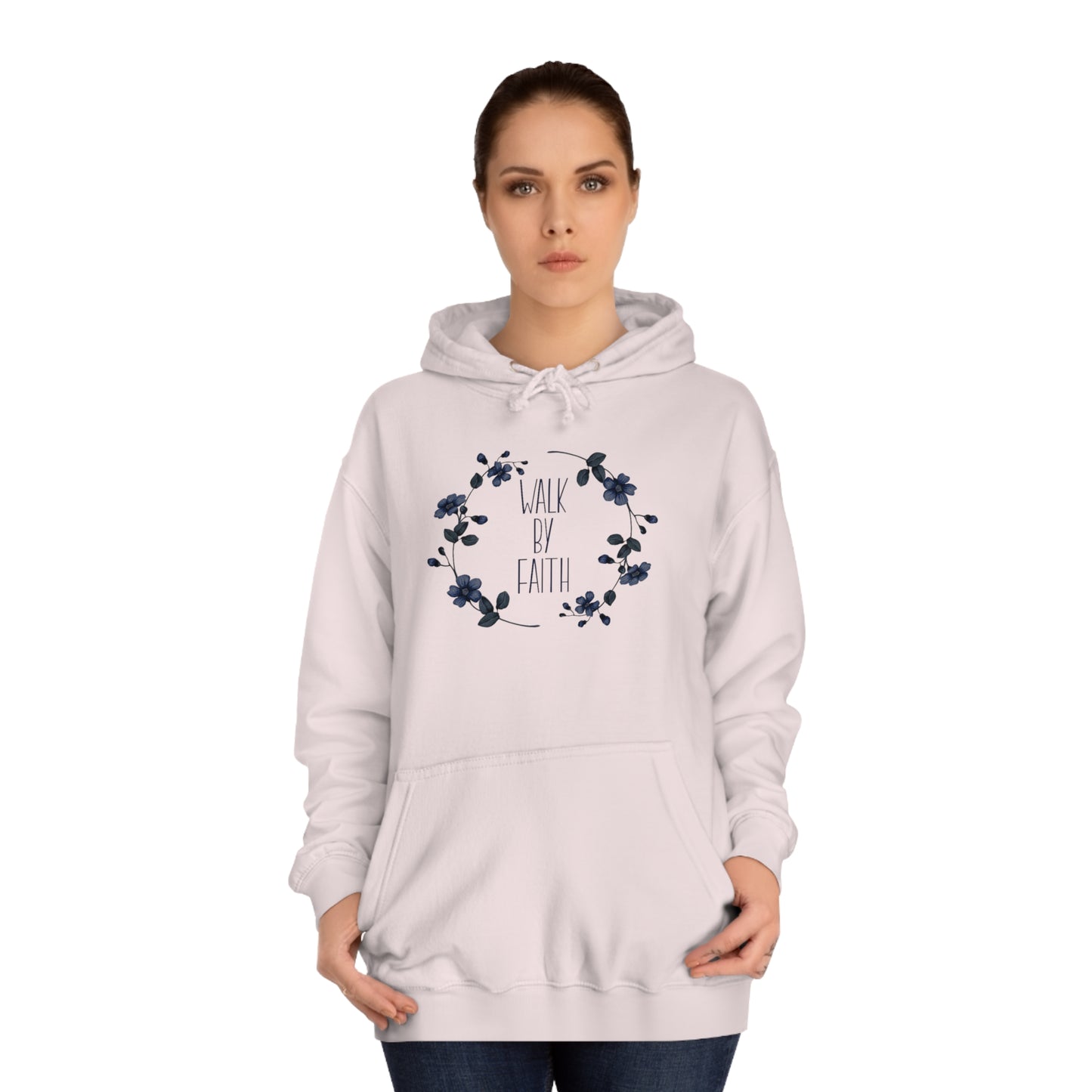 Walk by Faith - Unisex College Hoodie