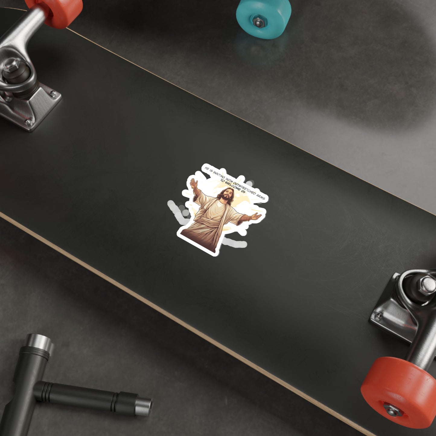 He is Waiting with Outstretched Arms to Welcome Us - Dialogue-  Die-Cut Stickers (MB)