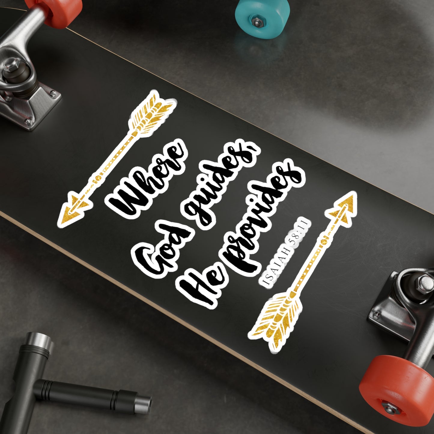 Where GOD guides, He Provides - Isaiah Kiss-Cut Vinyl Decals