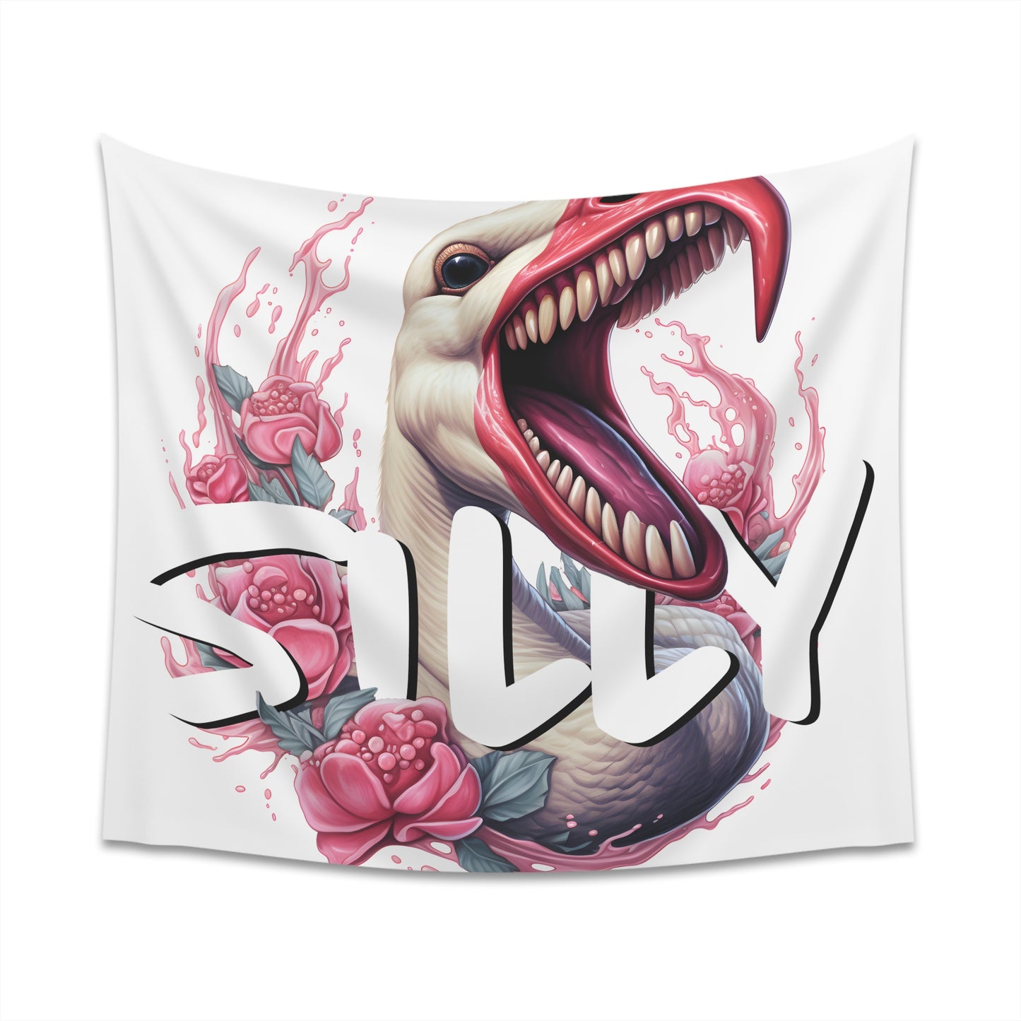 Aggressively Silly Goose Printed Wall Tapestry