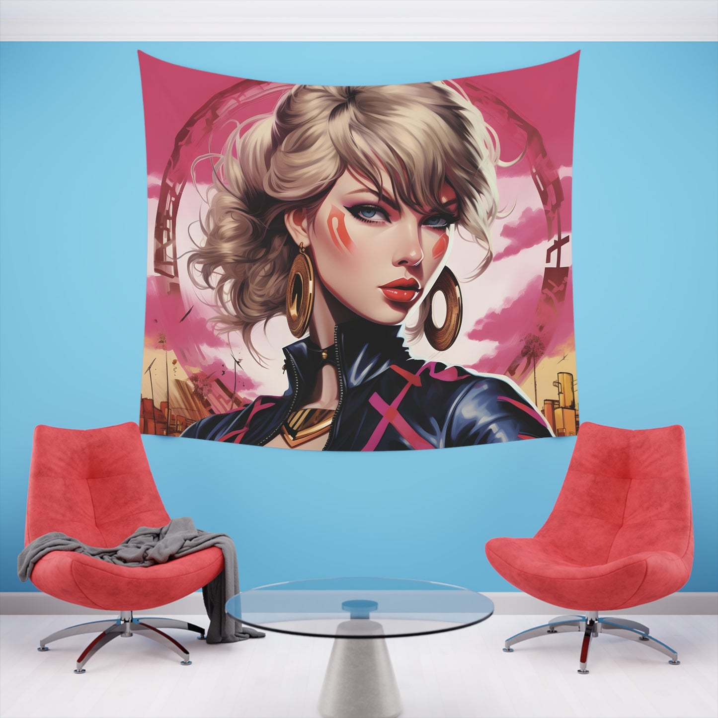 Anime Taylor Swift 2- Printed Wall Tapestry