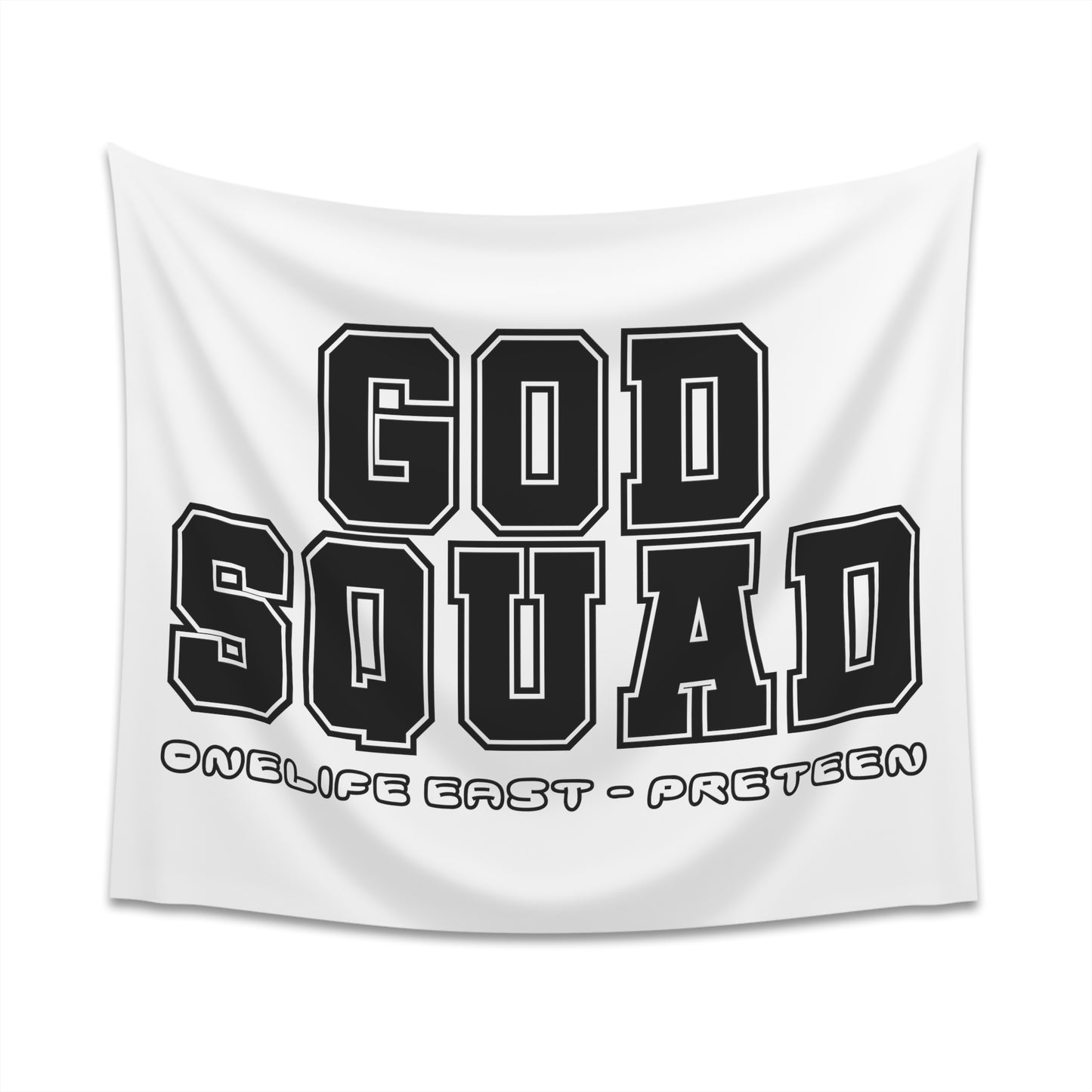 “God Squad” - Pre-Teen Room - Printed Wall Tapestry