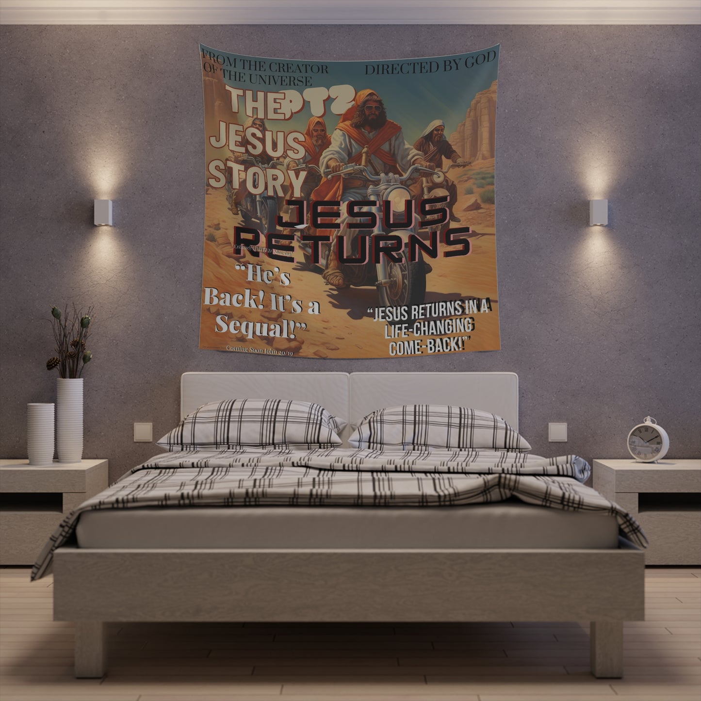 The Jesus Story PT2 “Jesus Returns  Printed Wall Tapestry