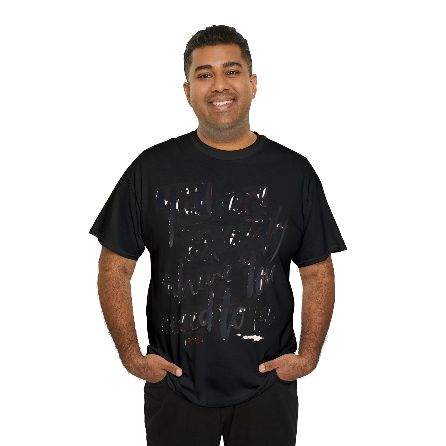 You re EXACTLY where you need to be  - CR Celebrate Recovery Classic Logo - Unisex Heavy Cotton Tee