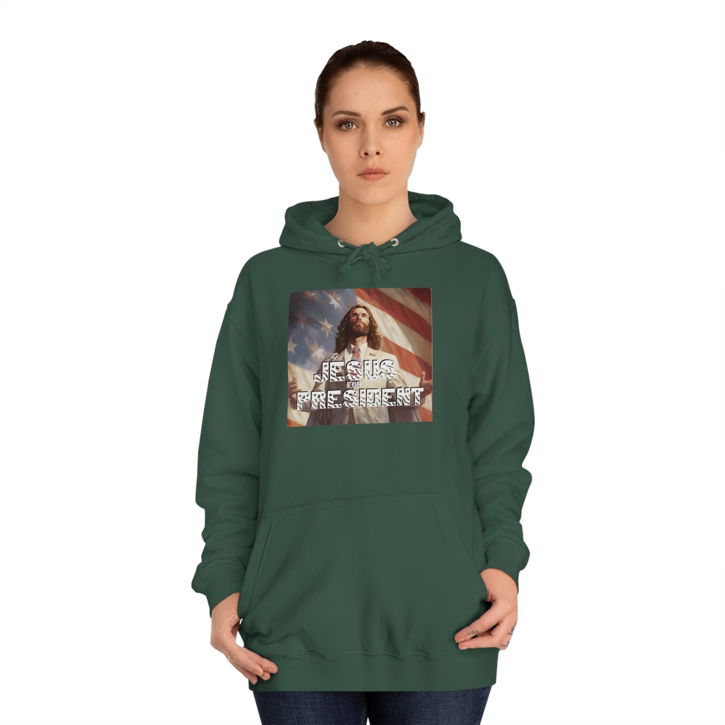 Jesus for President  Unisex College Hoodie