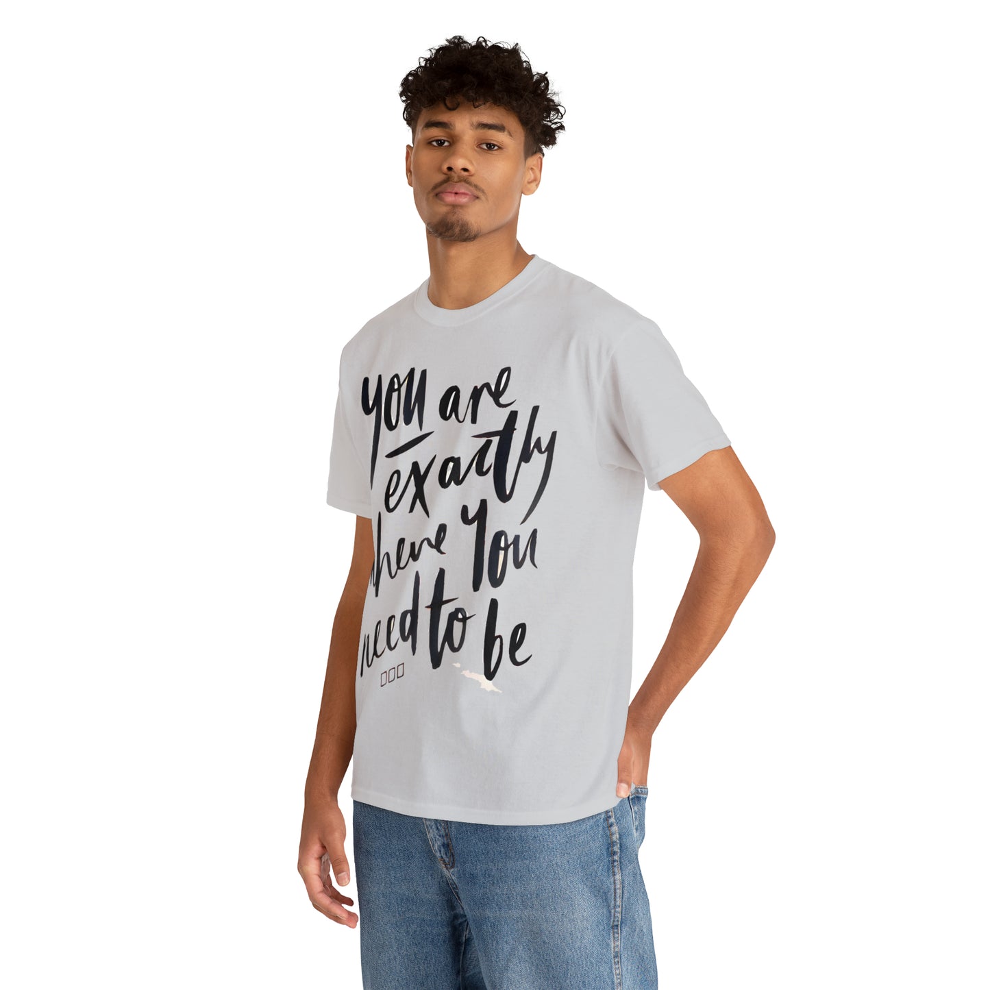 You re EXACTLY where you need to be  - CR Celebrate Recovery Classic Logo - Unisex Heavy Cotton Tee