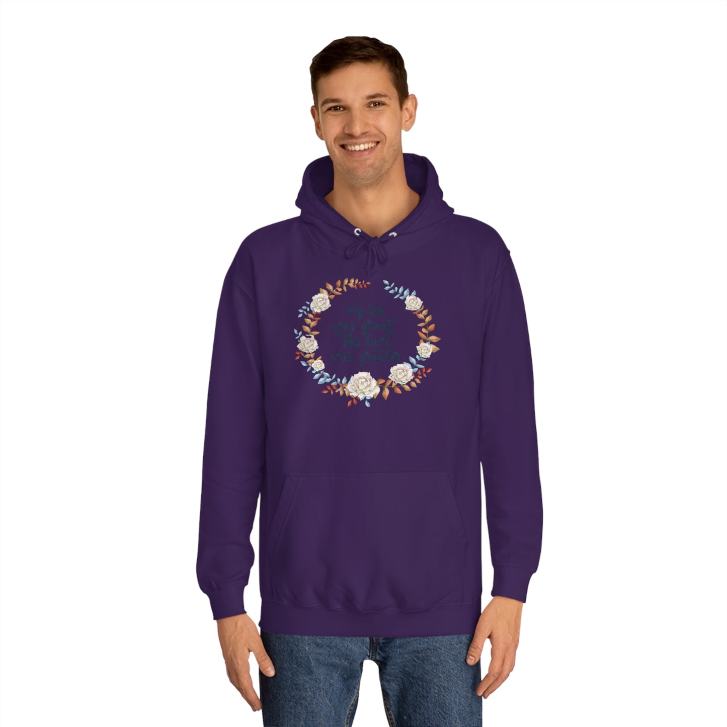 My sin was great, HIS love was Greater  - Unisex College Hoodie