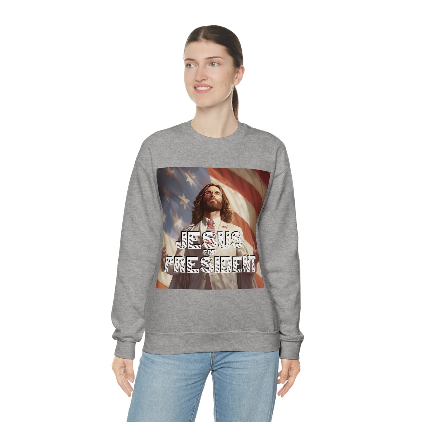 Jesus for President Unisex Heavy Blend™ Crewneck Sweatshirt