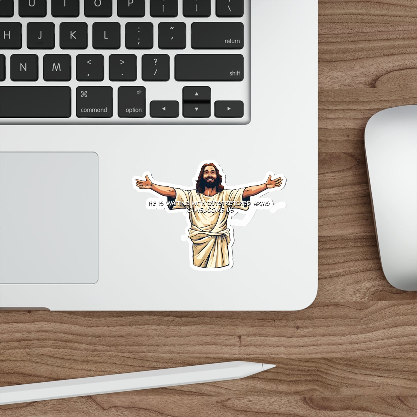 He is Waiting with Outstretched Arms to Welcome Us - Dialogue- 2- Die-Cut Stickers (MB)