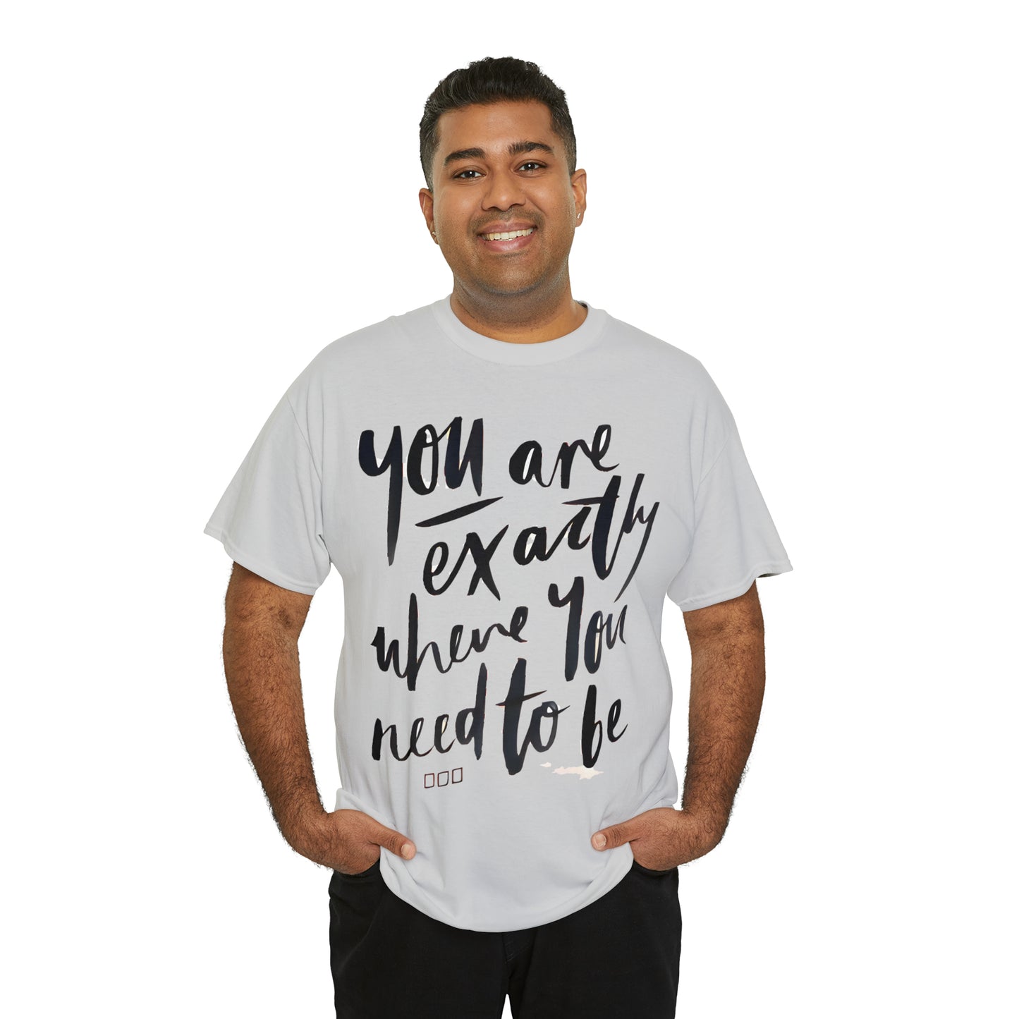 You re EXACTLY where you need to be  - CR Celebrate Recovery Classic Logo - Unisex Heavy Cotton Tee