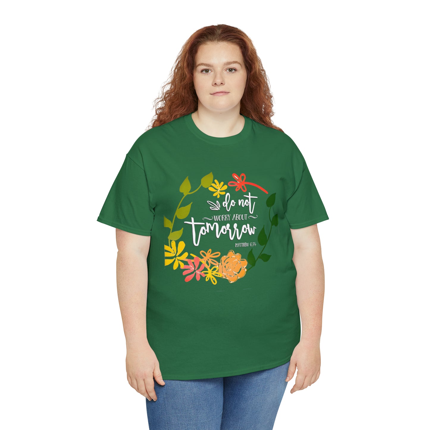 Do not worry about tomorrow (Matthew) - Unisex Heavy Cotton Short Sleeve Tee
