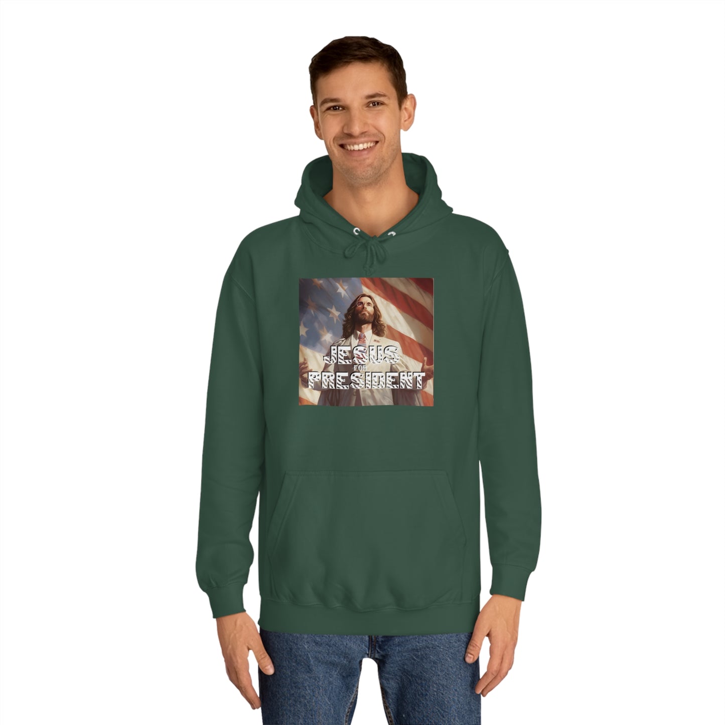 Jesus for President  Unisex College Hoodie