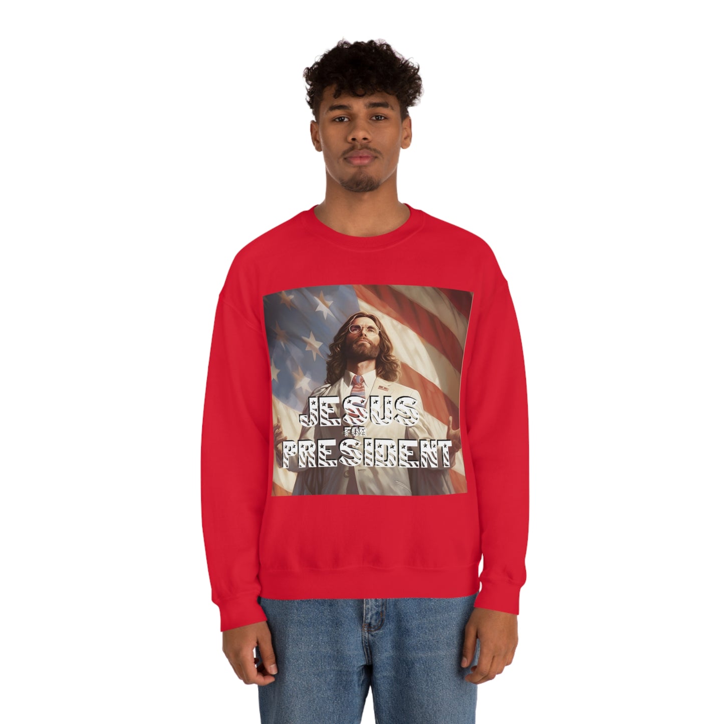 Jesus for President Unisex Heavy Blend™ Crewneck Sweatshirt