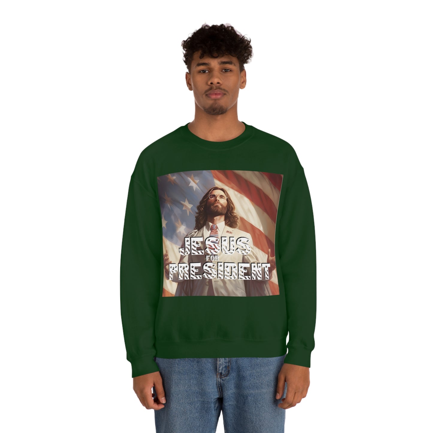 Jesus for President Unisex Heavy Blend™ Crewneck Sweatshirt