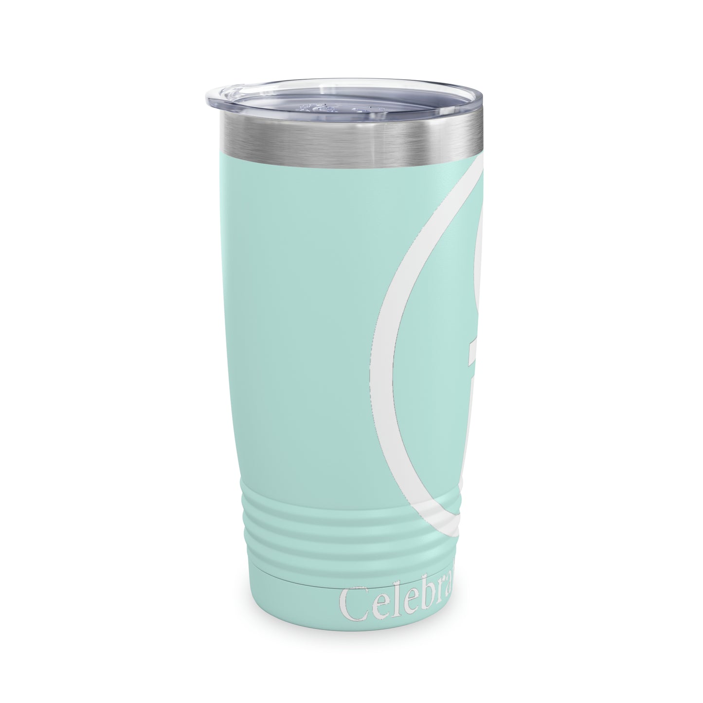CR Celebrate Recovery Basic Logo White Ringneck Tumbler, 20oz