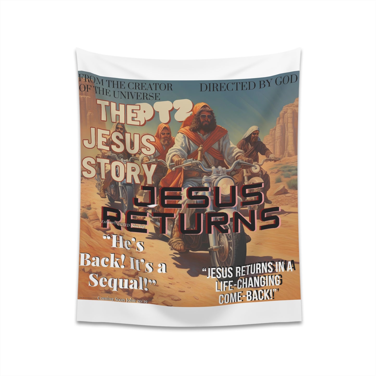 The Jesus Story PT2 “Jesus Returns  Printed Wall Tapestry