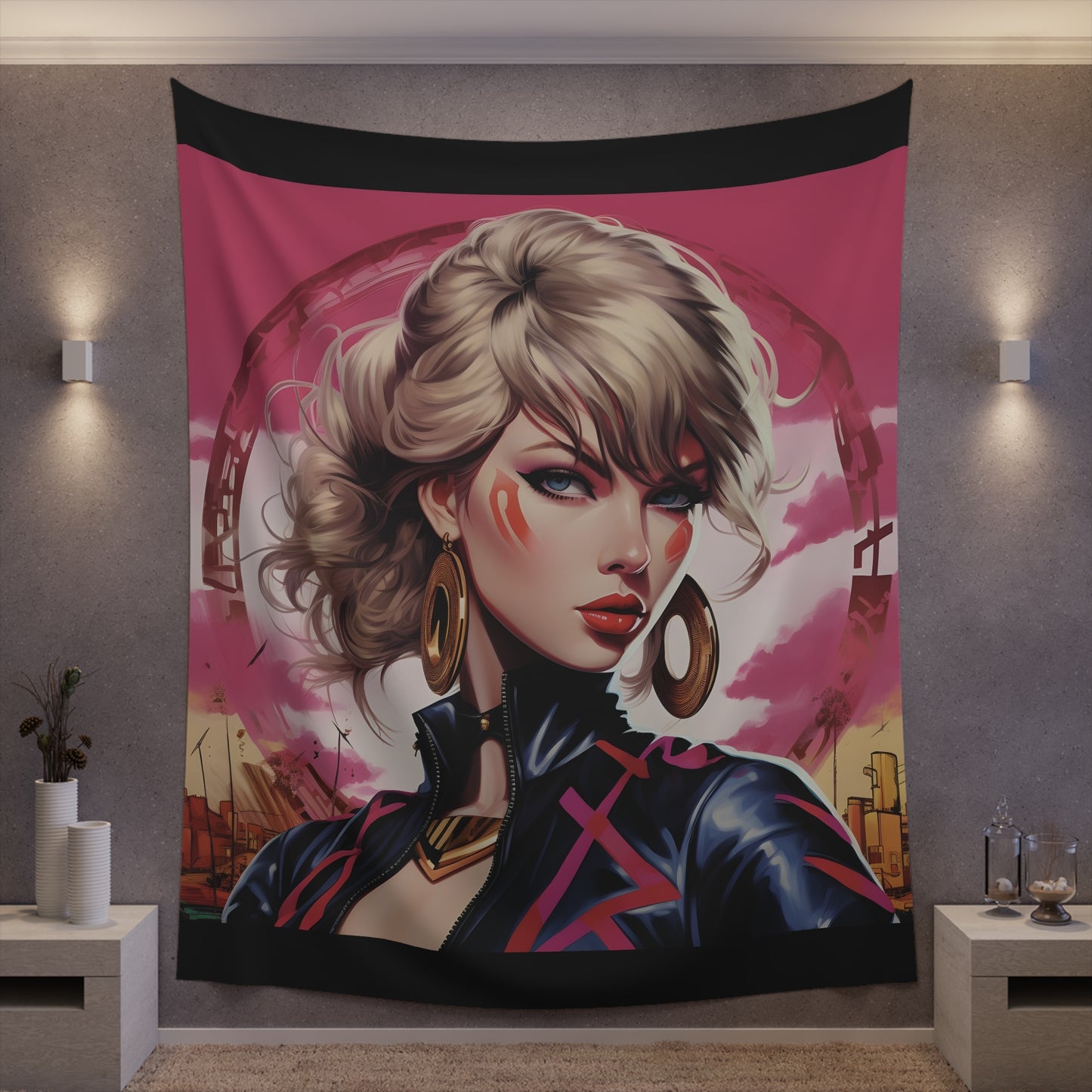Anime Taylor Swift 2- Printed Wall Tapestry