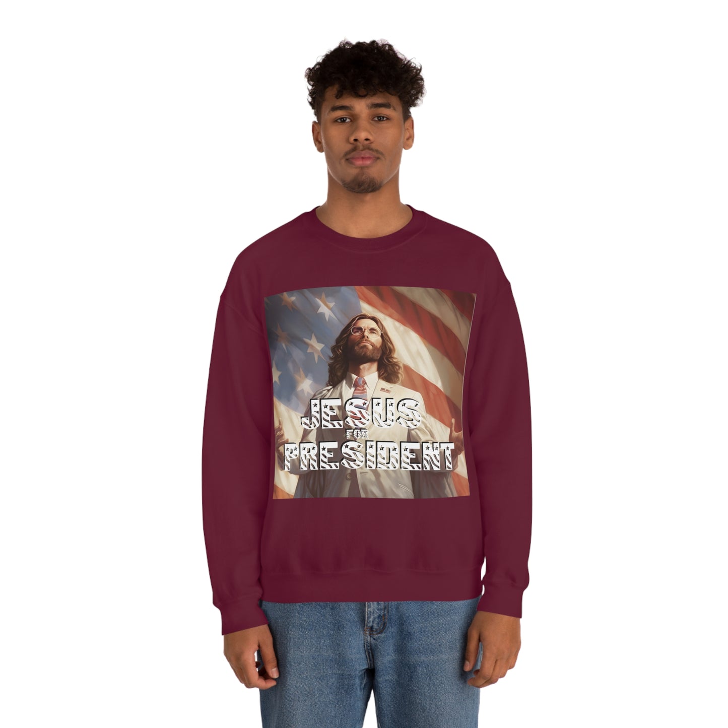 Jesus for President Unisex Heavy Blend™ Crewneck Sweatshirt
