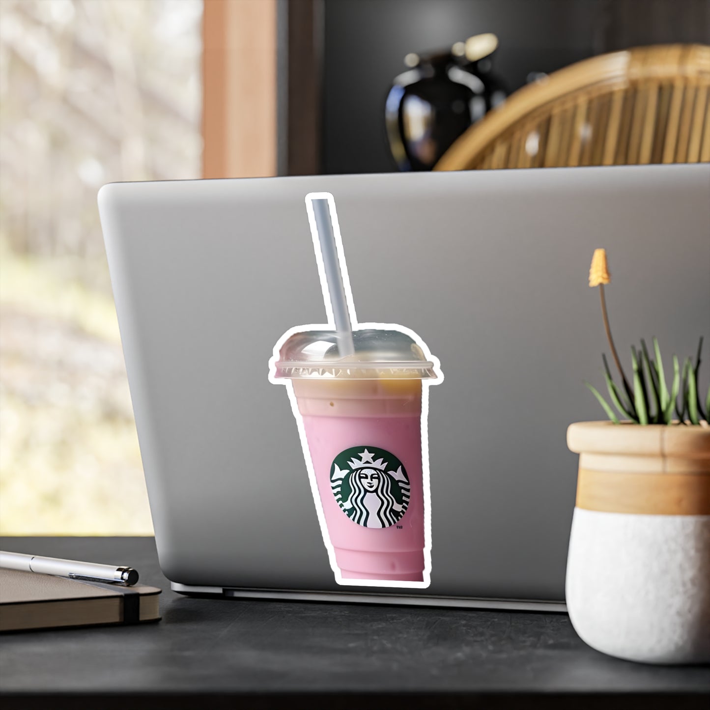 Pink Starbucks Drink Kiss-Cut Vinyl Decals