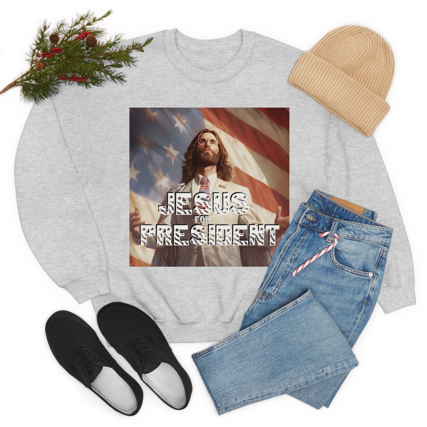 Jesus for President Unisex Heavy Blend™ Crewneck Sweatshirt