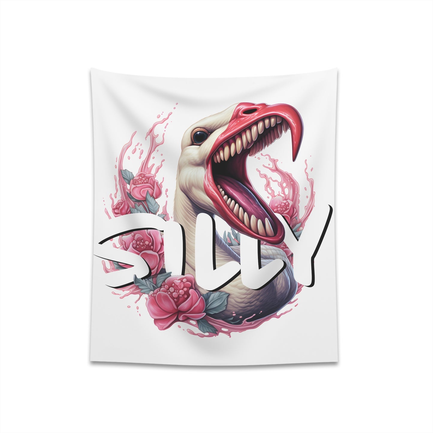 Aggressively Silly Goose Printed Wall Tapestry