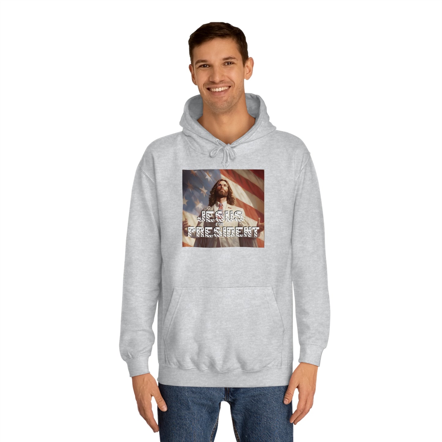 Jesus for President  Unisex College Hoodie