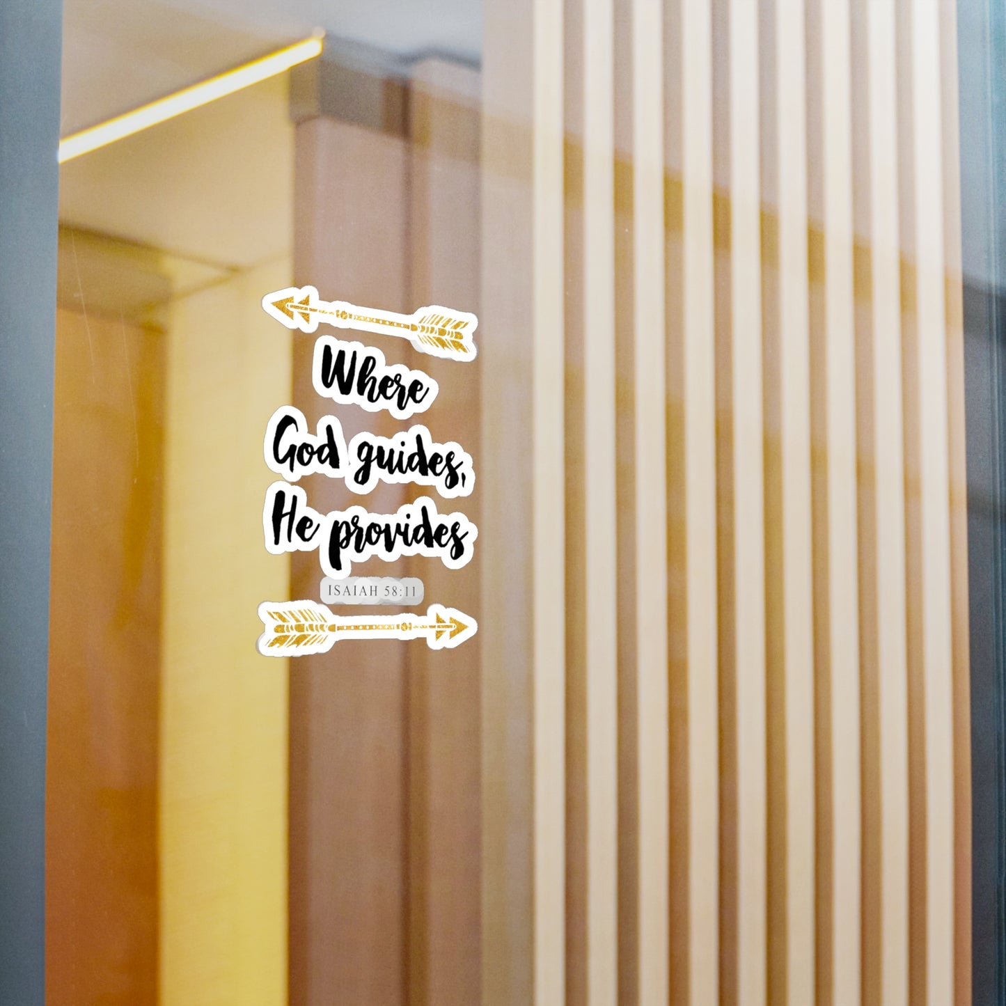 Where GOD guides, He Provides - Isaiah Kiss-Cut Vinyl Decals
