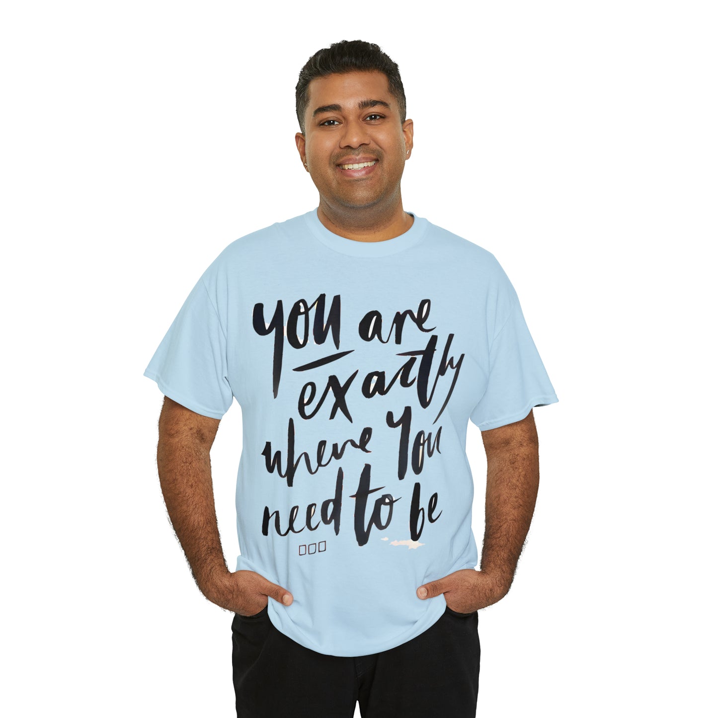 You re EXACTLY where you need to be  - CR Celebrate Recovery Classic Logo - Unisex Heavy Cotton Tee