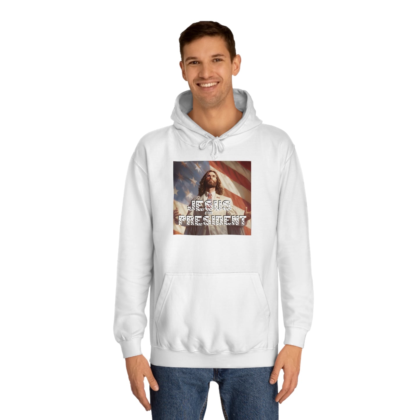 Jesus for President  Unisex College Hoodie
