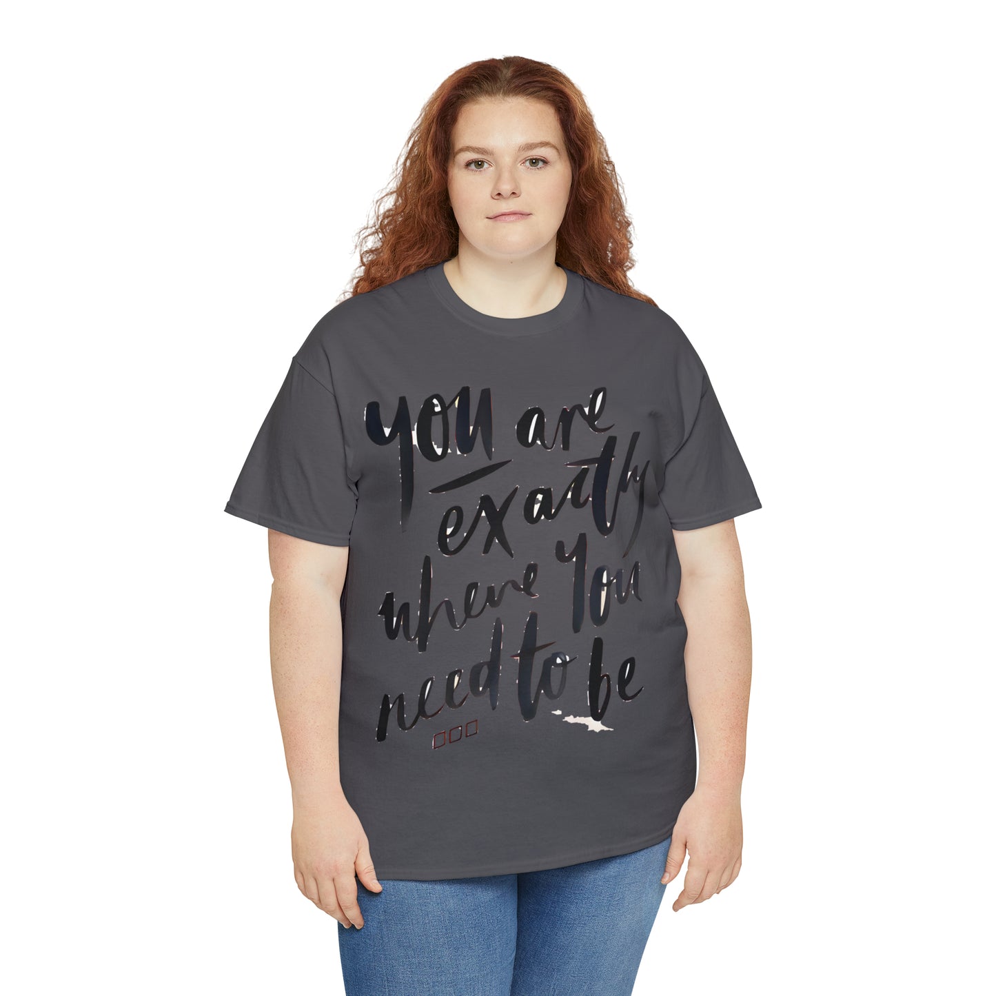 You re EXACTLY where you need to be  - CR Celebrate Recovery Classic Logo - Unisex Heavy Cotton Tee