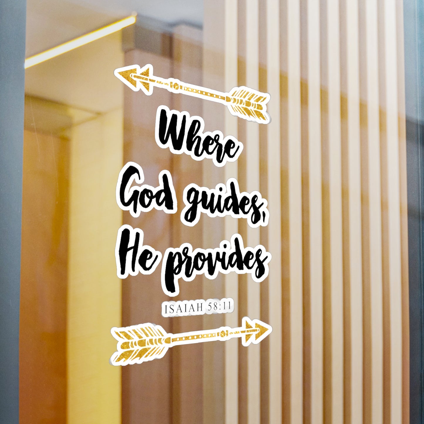 Where GOD guides, He Provides - Isaiah Kiss-Cut Vinyl Decals