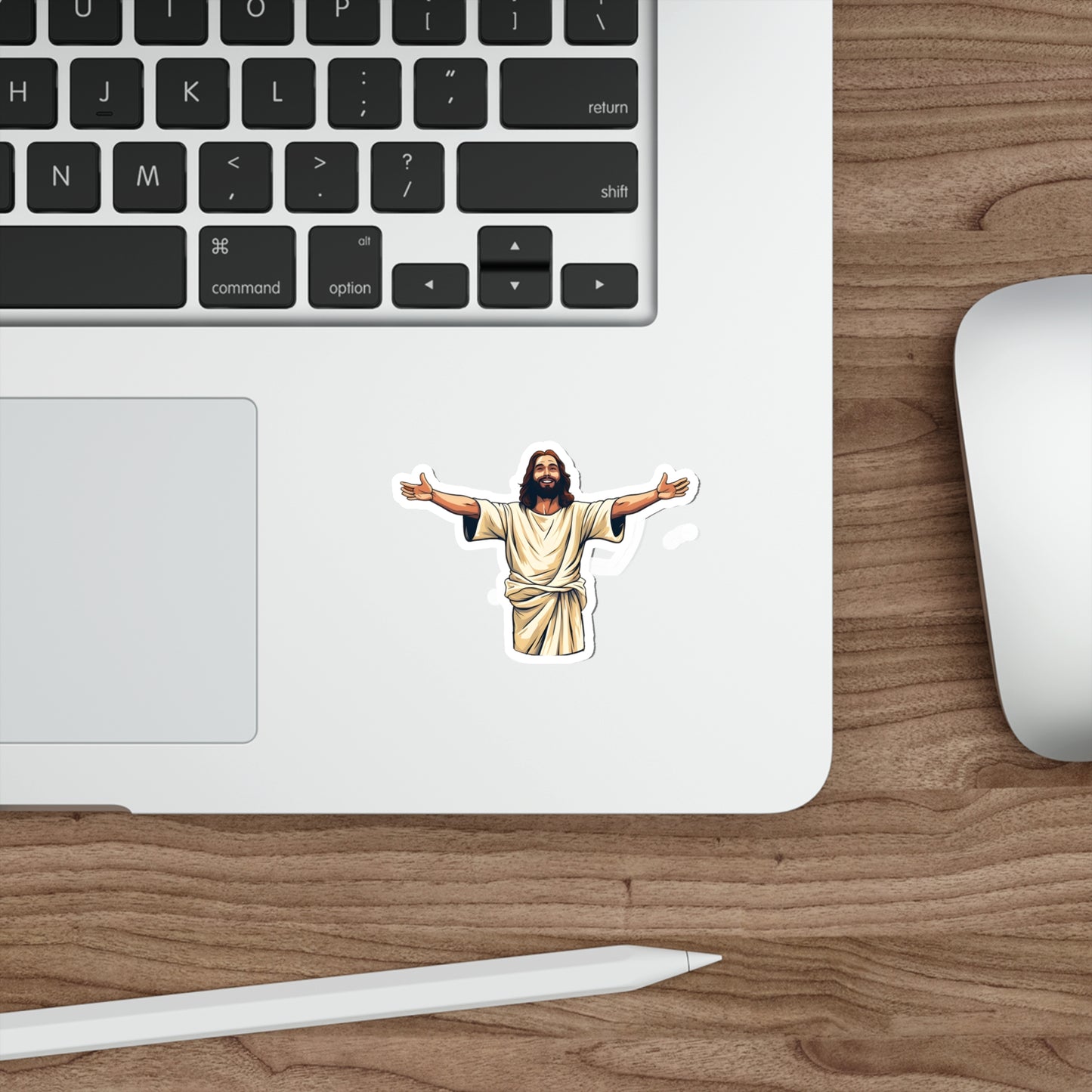 He is Waiting with Outstretched Arms to Welcome Us -2  Die-Cut Stickers (MB)