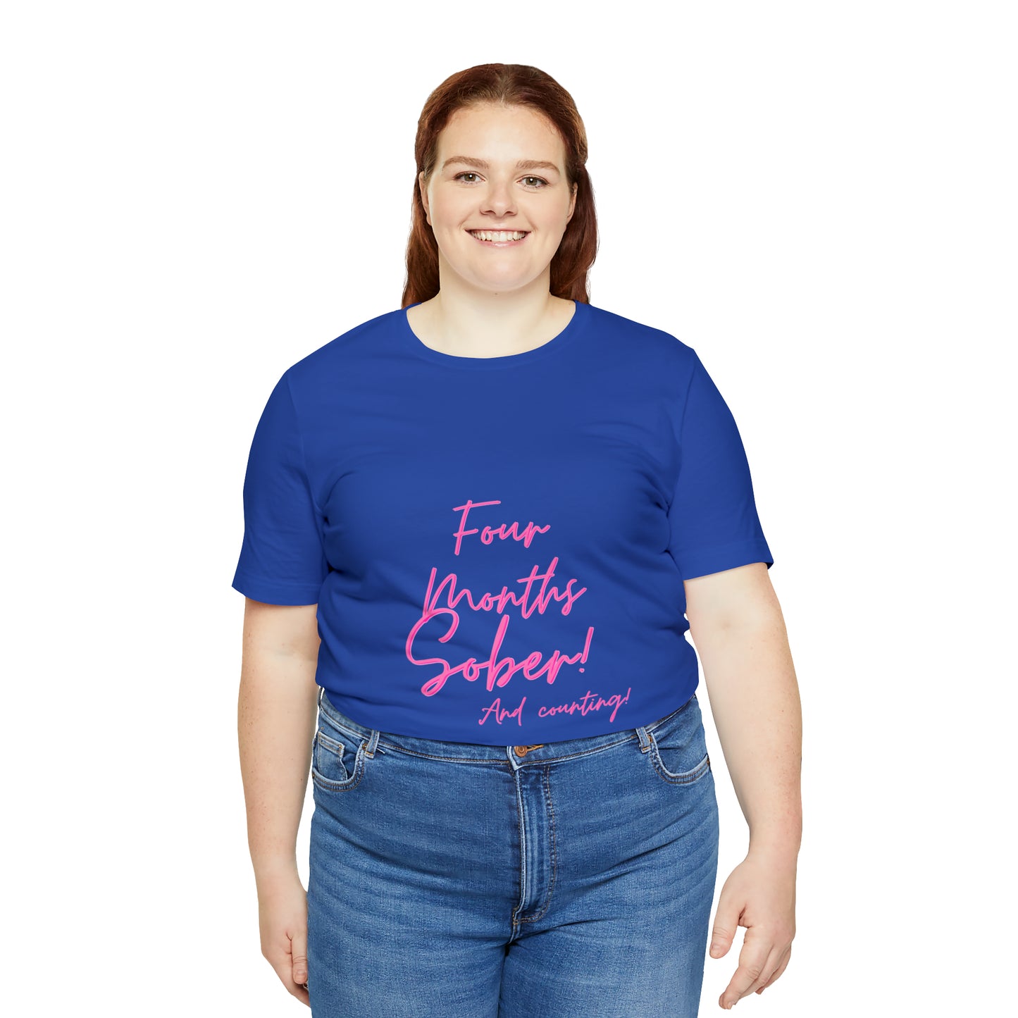 Four Months Sober Unisex Jersey Short Sleeve Tee