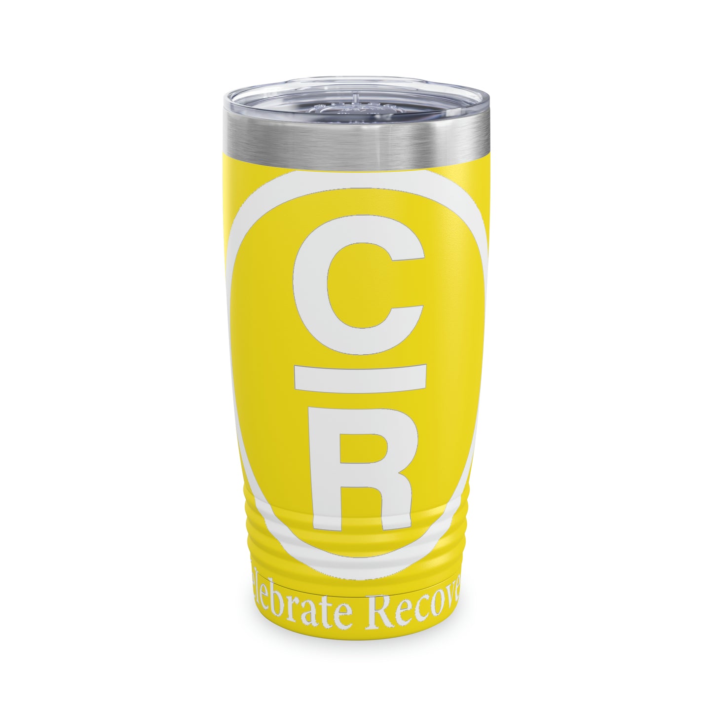 CR Celebrate Recovery Basic Logo White Ringneck Tumbler, 20oz
