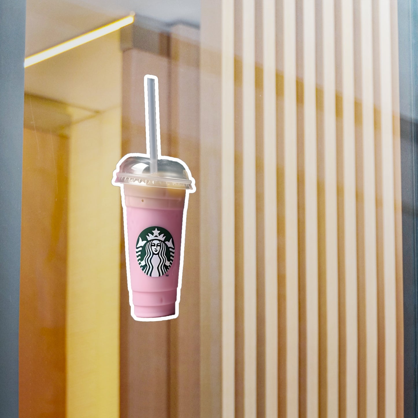 Pink Starbucks Drink Kiss-Cut Vinyl Decals