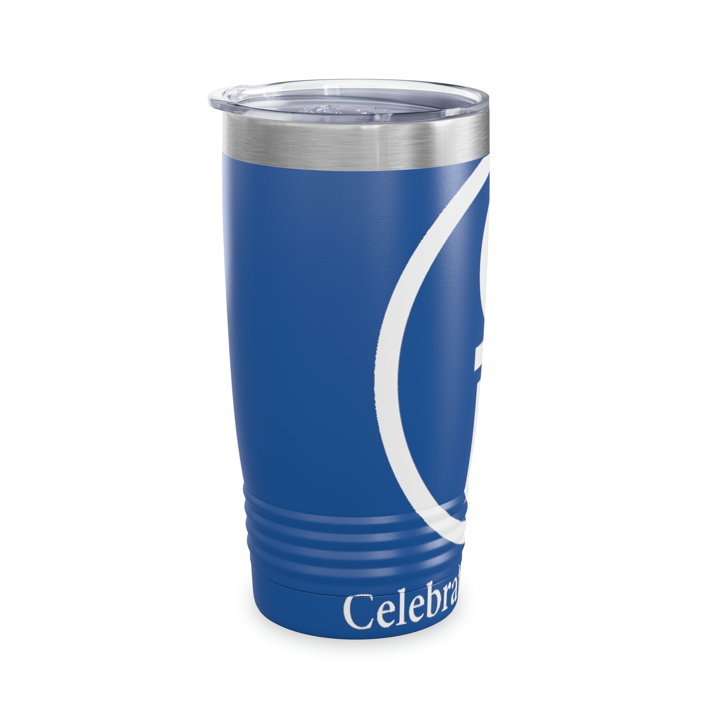CR Celebrate Recovery Basic Logo White Ringneck Tumbler, 20oz