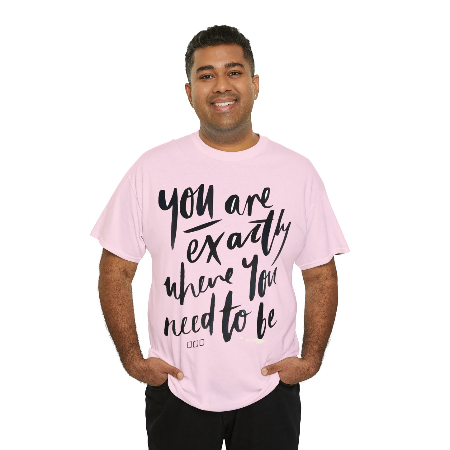 You re EXACTLY where you need to be  - CR Celebrate Recovery Classic Logo - Unisex Heavy Cotton Tee