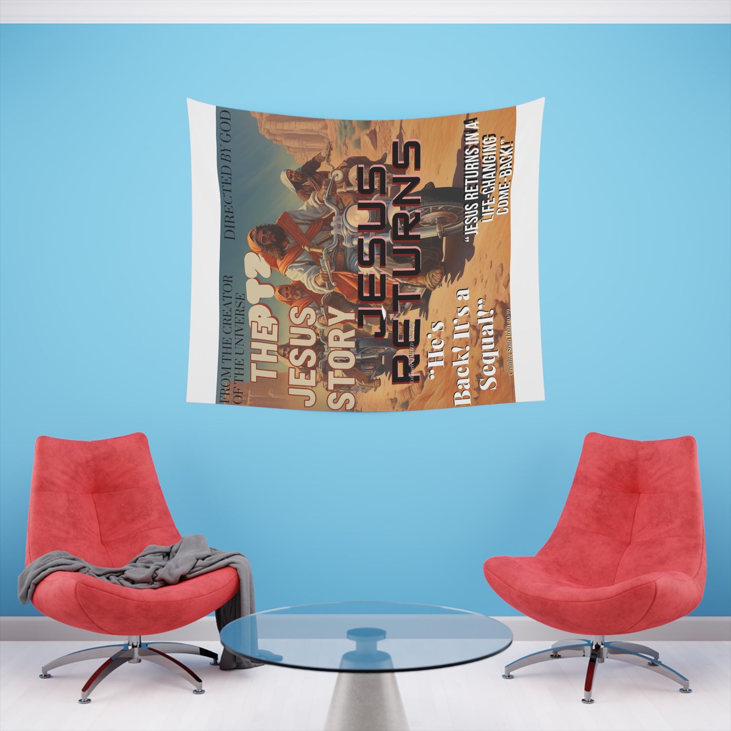 The Jesus Story PT2 “Jesus Returns  Printed Wall Tapestry