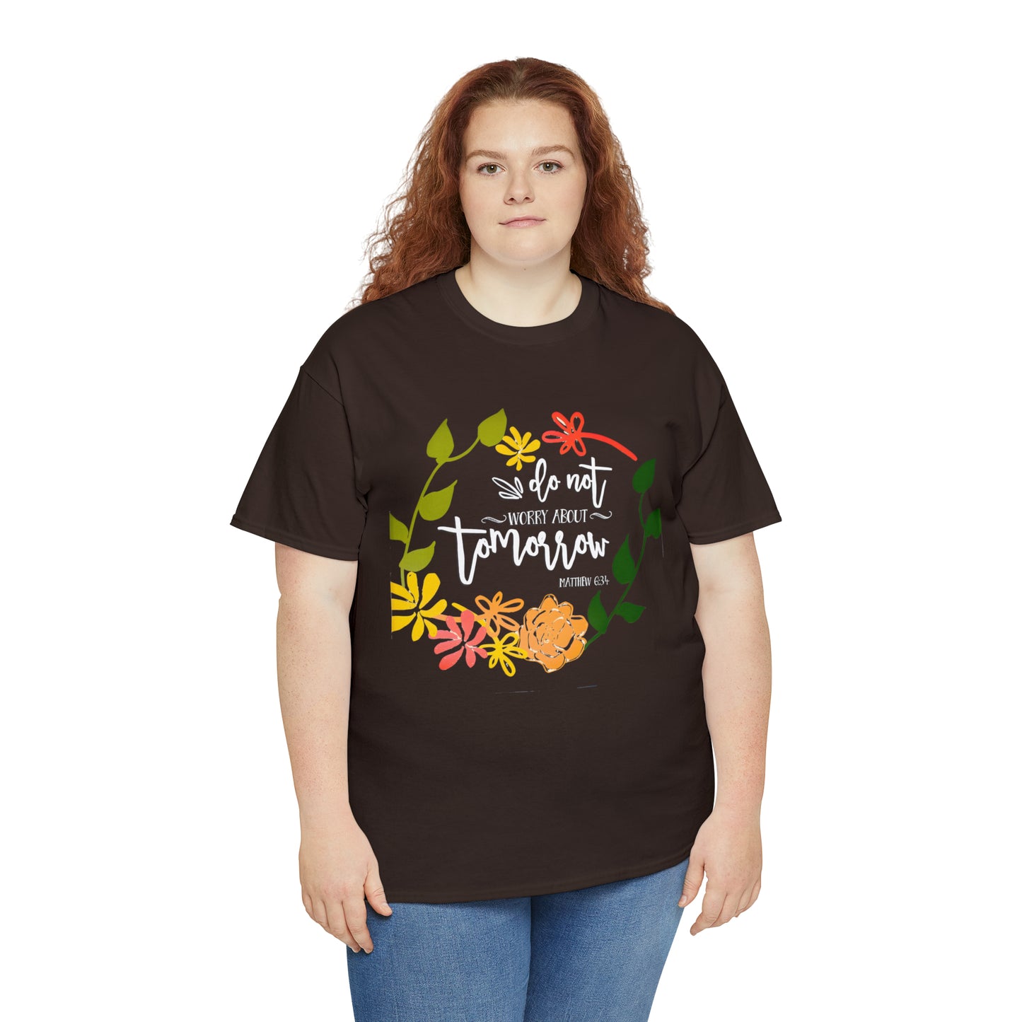 Do not worry about tomorrow (Matthew) - Unisex Heavy Cotton Short Sleeve Tee